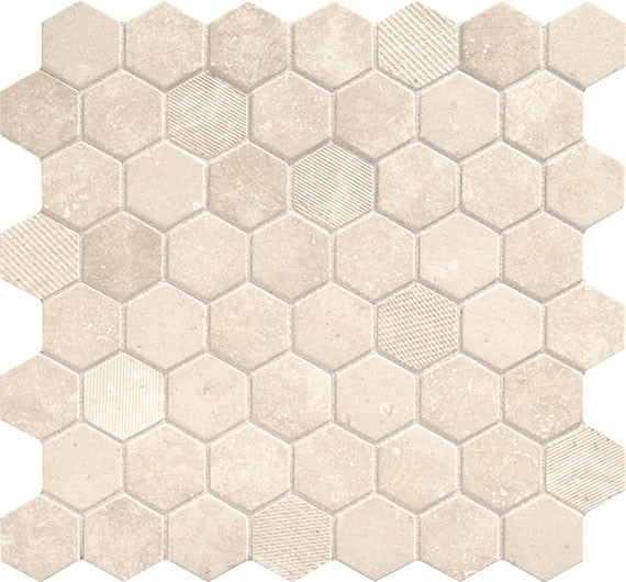 Daltile-Vintage-Hex-12-x-12-Matte-Glass-1.5-Hexagon-Mosaic-Wisdom-White