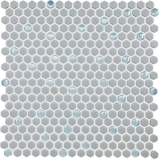 Daltile-Starcastle-12-x-12-Matte-Glass-5/8-Mini-Hexagon-Mosaic-Supernova