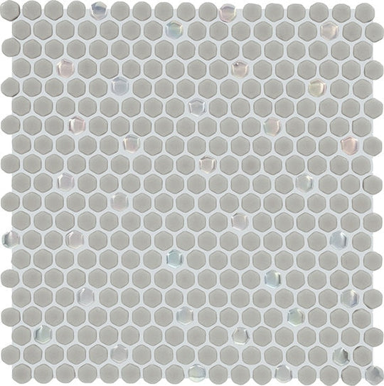 Daltile-Starcastle-12-x-12-Matte-Glass-5/8-Mini-Hexagon-Mosaic-Stardust