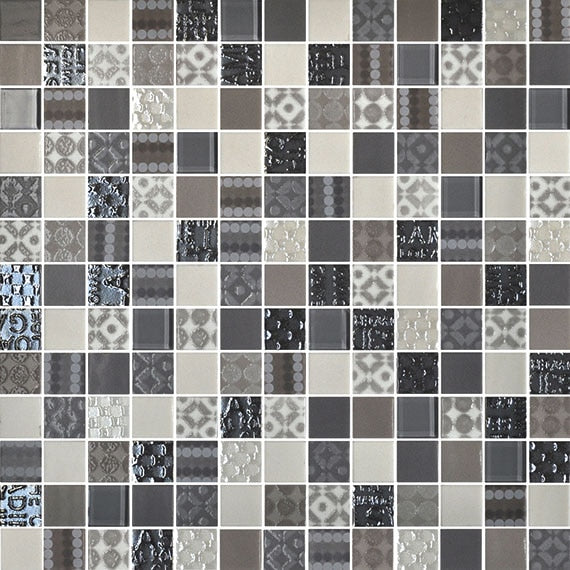 Daltile Uptown Glass 12.25" x 12.25" Glossy Glass 1" Metro Mosaic