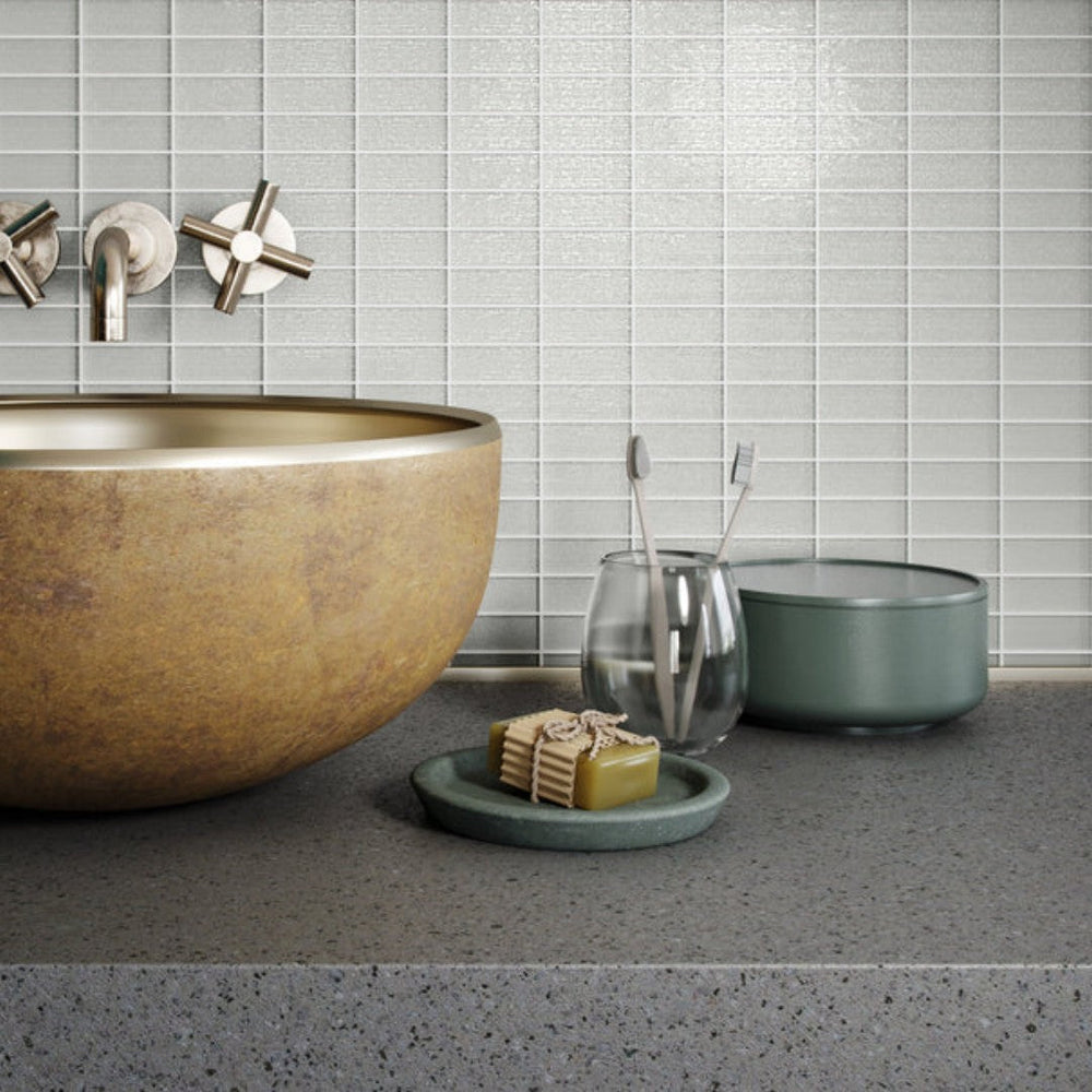 Island-Stone-12-x-12-Cascade-Gloss-&-Textured-Glass-1x2-Straight-Stack-Mosaic-Fog