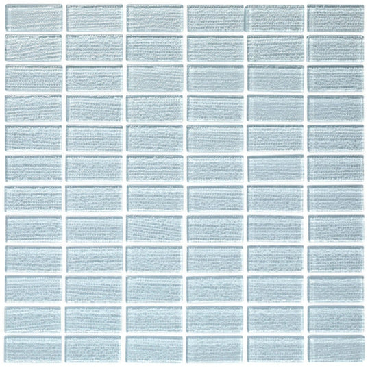 Island Stone 12" x 12" Cascade Gloss & Textured Glass 1x2" Straight Stack Mosaic