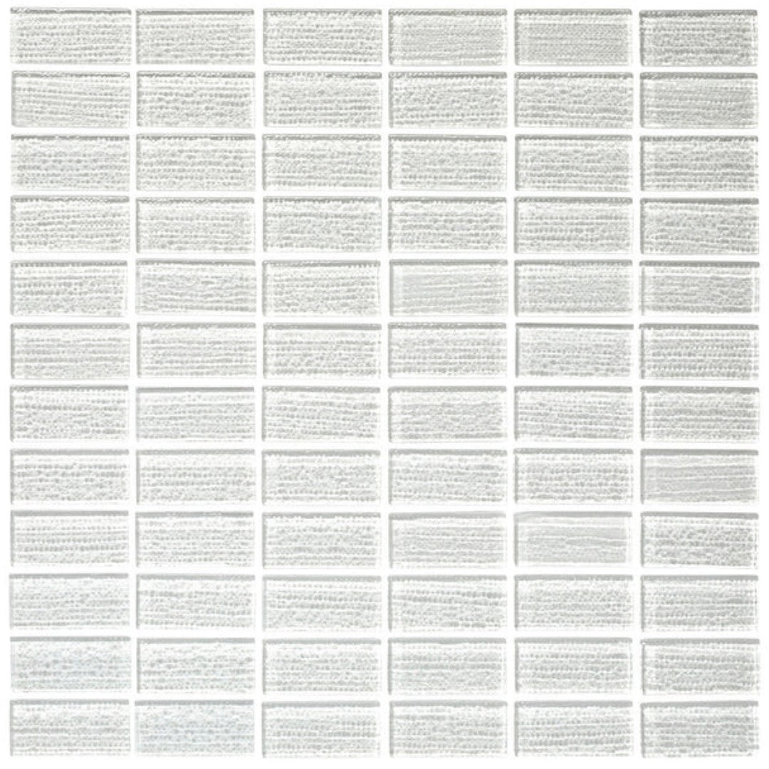 Island Stone 12" x 12" Cascade Gloss & Textured Glass 1x2" Straight Stack Mosaic