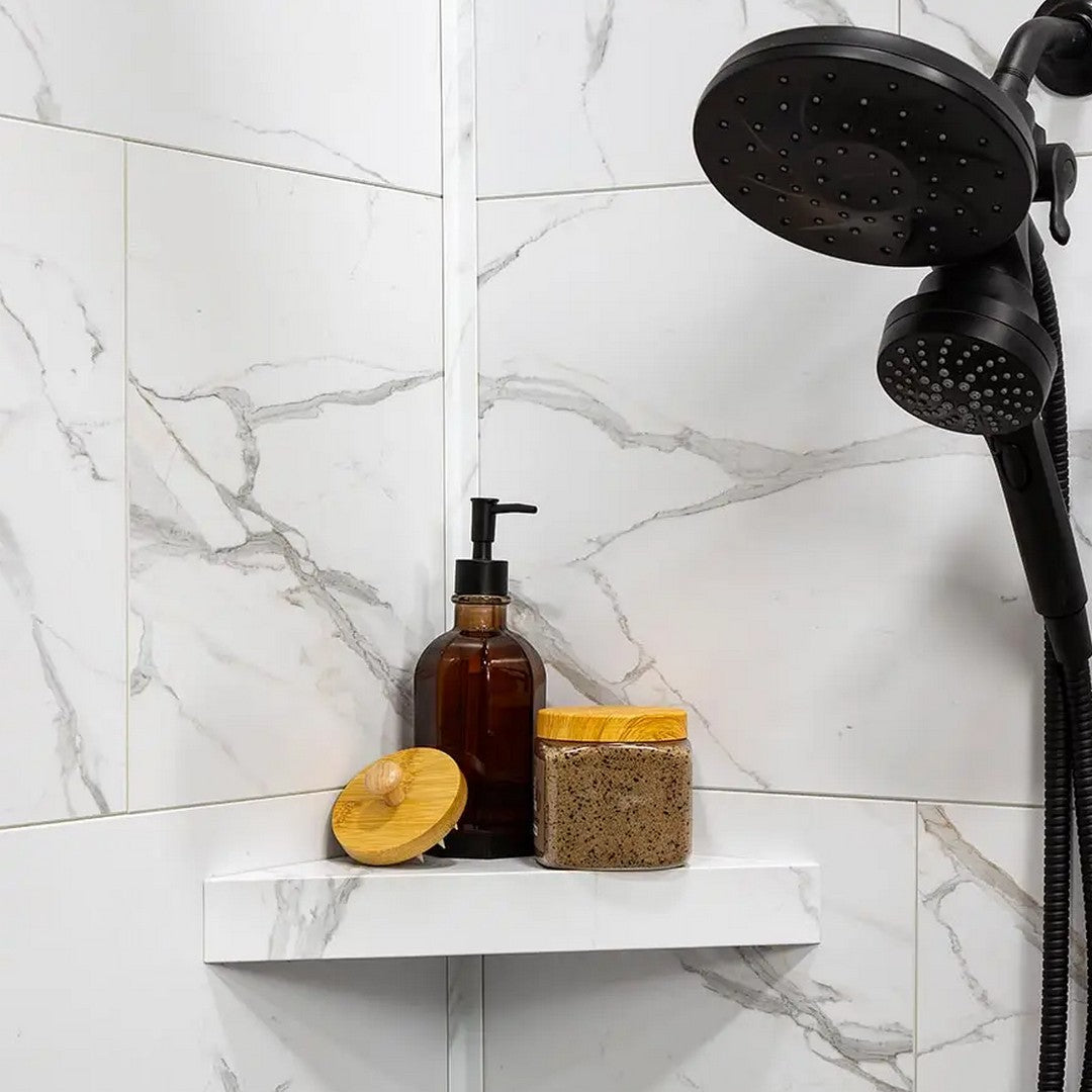 LICO-US-7-x-15-Waterproof-Vinyl-Corner-Shower-Shelf-Carrara-Marble