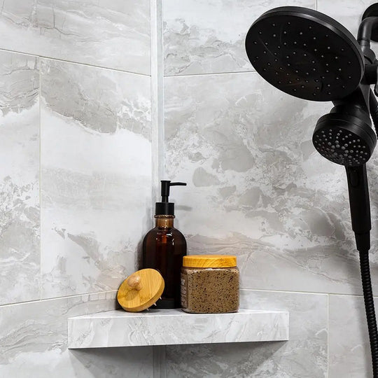 LICO-US-7-x-15-Waterproof-Vinyl-Corner-Shower-Shelf-Iced-Pewter