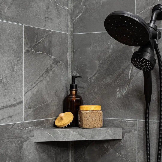 LICO-US-7-x-15-Waterproof-Vinyl-Corner-Shower-Shelf-Cracked-Slate