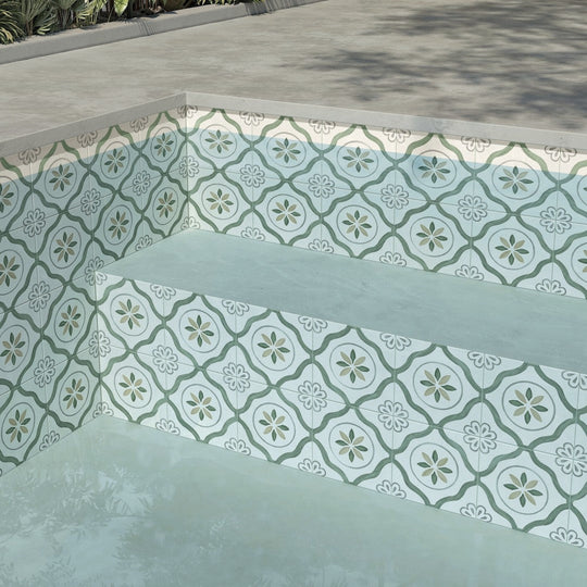 Rickert-9-x-9-Peronda-Matte-Porcelain-Tile-Sirocco-Green-Flower