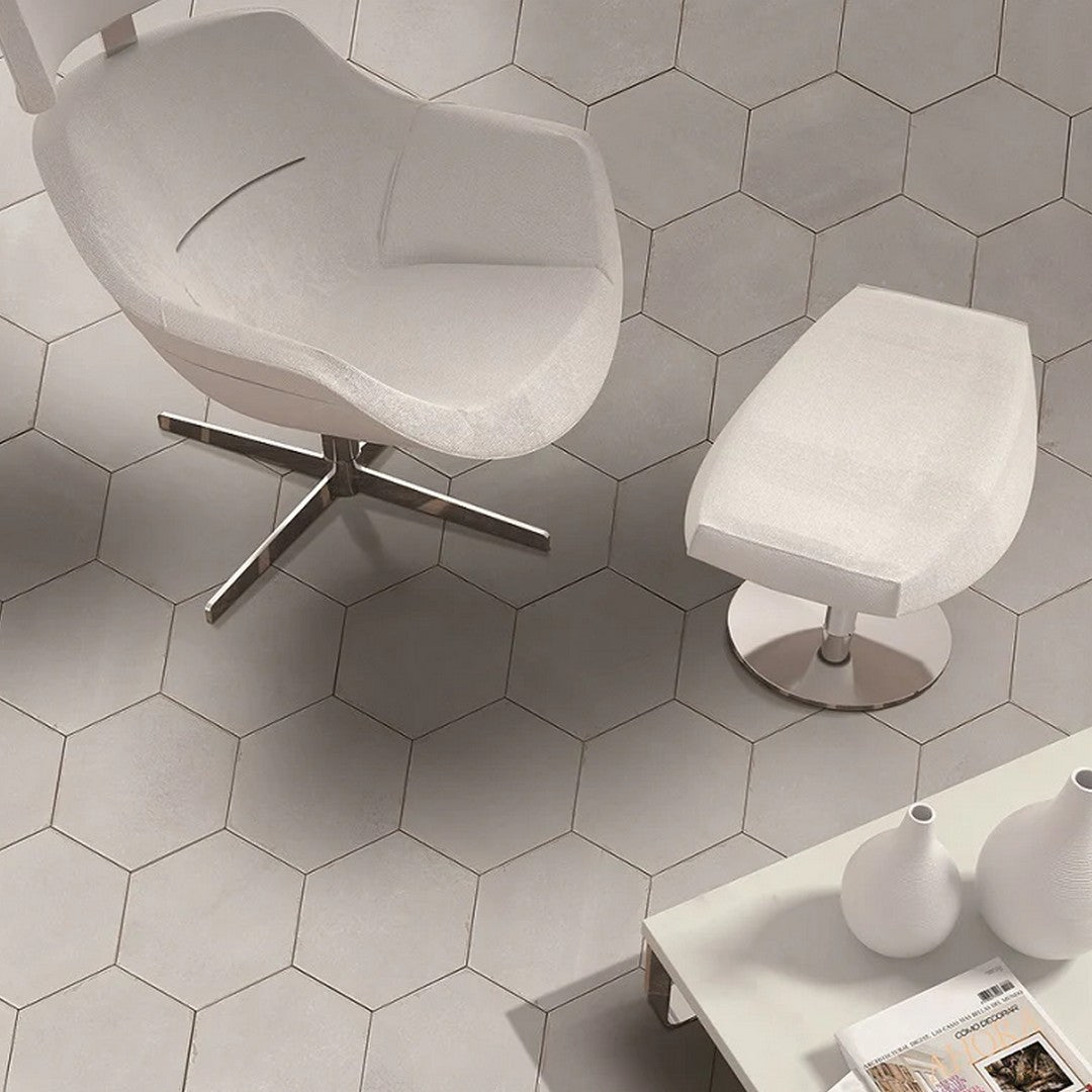 Rickert-8-x-9-Monopole-Studio-Matte-Porcelain-Hexagon-Tile-Ivory