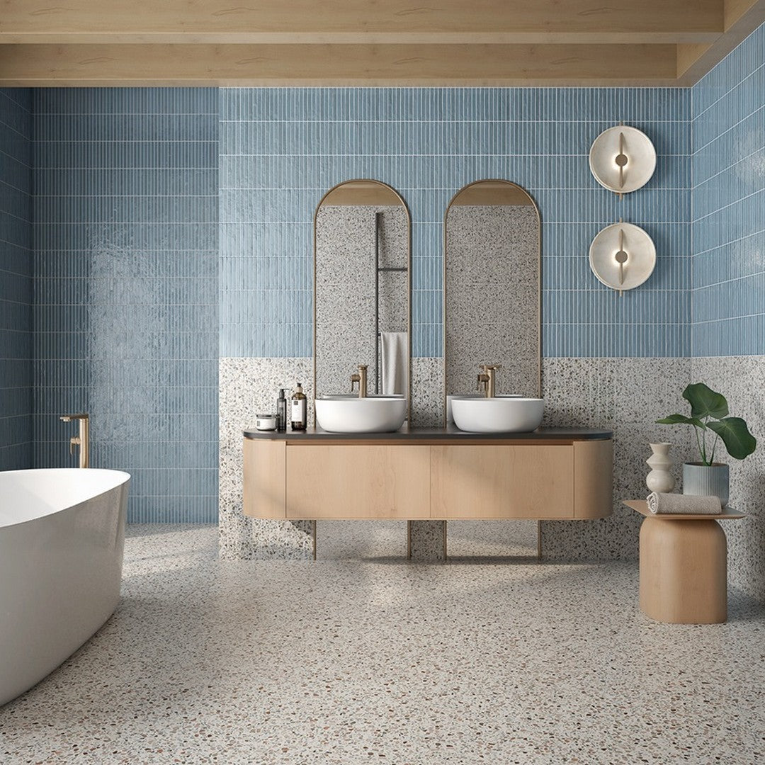 Rickert-14-x-14-LaPlatera-Pencil-Glossy-Ceramic-Tile-Kromo-Teal