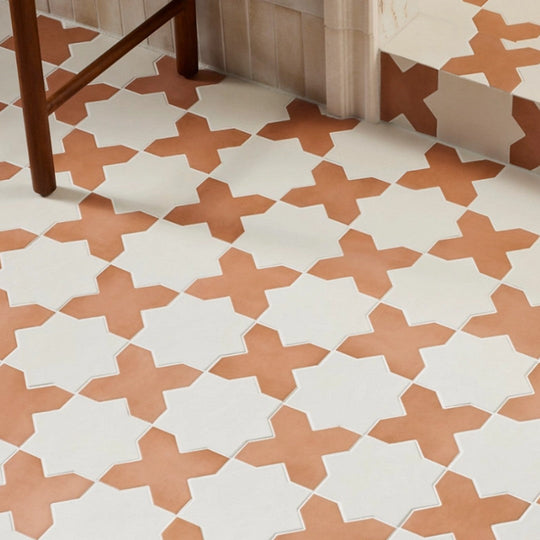 Rickert-6.5-x-6.5-Equipe-Kasbah-Matte-Porcelain-Tile-Star-Bone