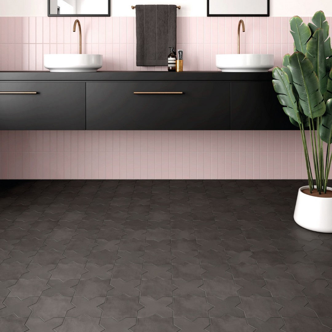 Rickert-6.5-x-6.5-Equipe-Kasbah-Matte-Porcelain-Tile-Star-Mud