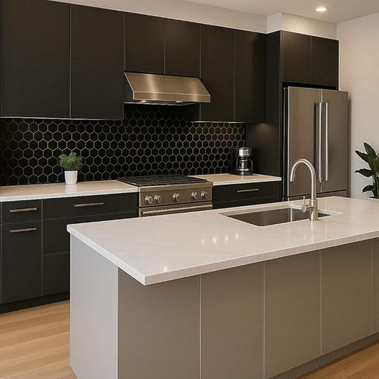 Rickert-11.10-x-12.80-Porcelain-Mosaic-Matte-Porcelain-2-Hexagon-Mosaic-Black