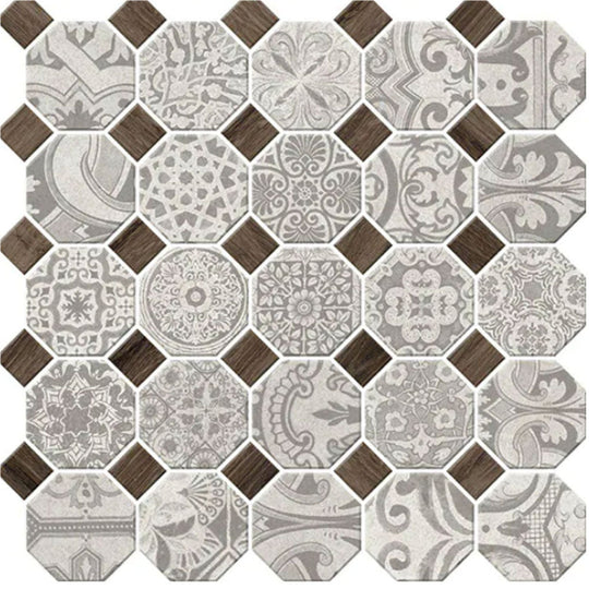 Daltile Rhetoric 2" x 2" Octagon Dot Mosaic