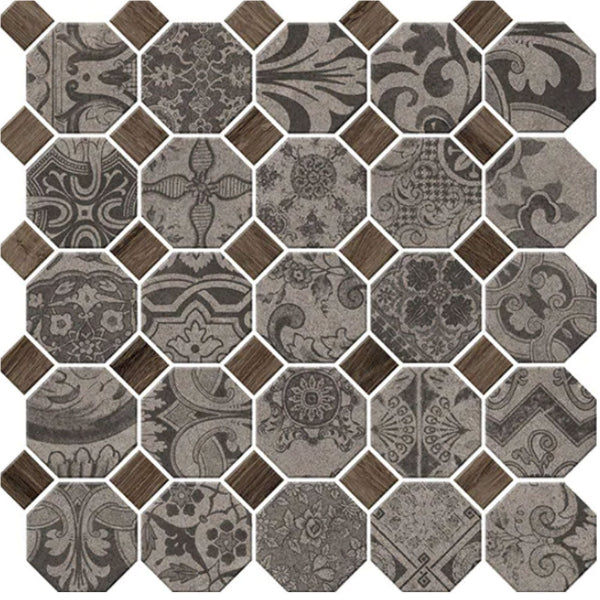 Daltile Rhetoric 2" x 2" Octagon Dot Mosaic