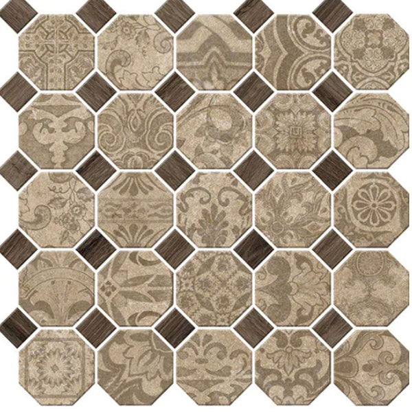 Daltile Rhetoric 2" x 2" Octagon Dot Mosaic