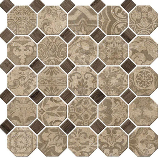 Daltile Rhetoric 2" x 2" Octagon Dot Mosaic