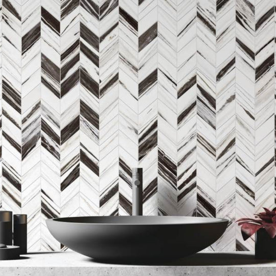 Daltile Vertuo 2" x 5" Chevron Mosaic