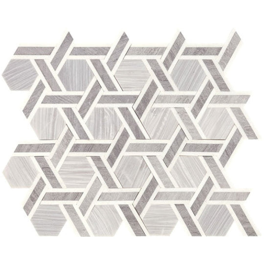 Daltile Fonte 10" x 12" Rotating Hexagon Mosaic