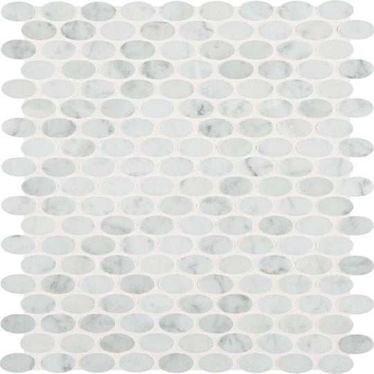 Daltile Marble 0.75" x 1.5" Oval Mosaic Polished