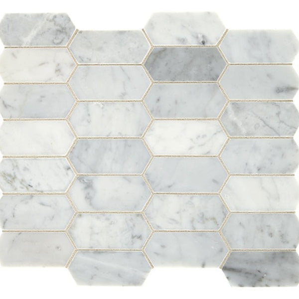 Daltile Marble 2" x 4" El.  Hexagon Mosaic Honed
