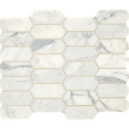 Daltile Marble 2" x 4" El.  Hexagon Mosaic Honed