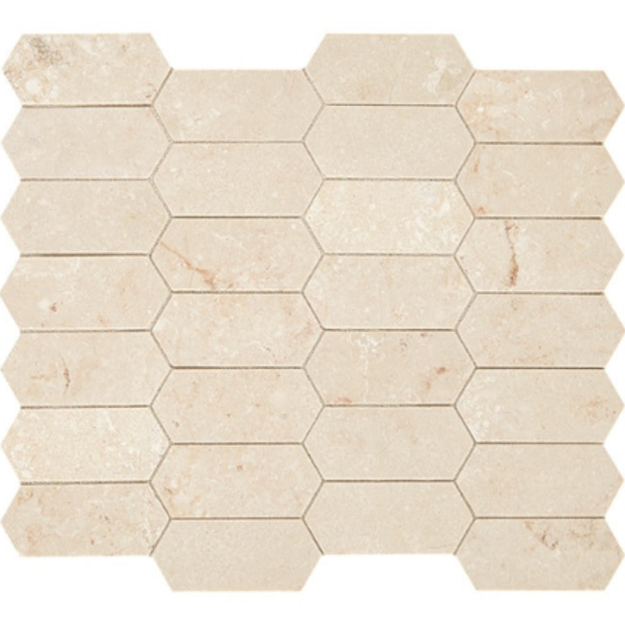 Daltile Marble 2" x 4" El.  Hexagon Mosaic Honed