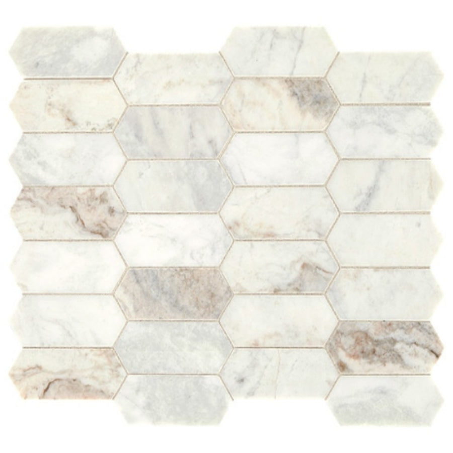 Daltile Marble 2" x 4" El.  Hexagon Mosaic Honed