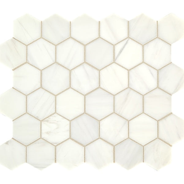 Daltile Marble 2" x 2" Hexagon Mosaic Honed