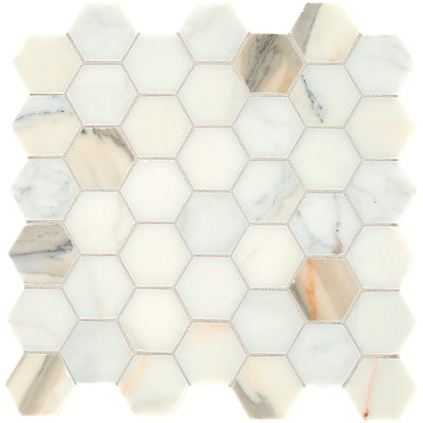 Daltile Marble 12" x 12" Hexagon Honed Mosaic