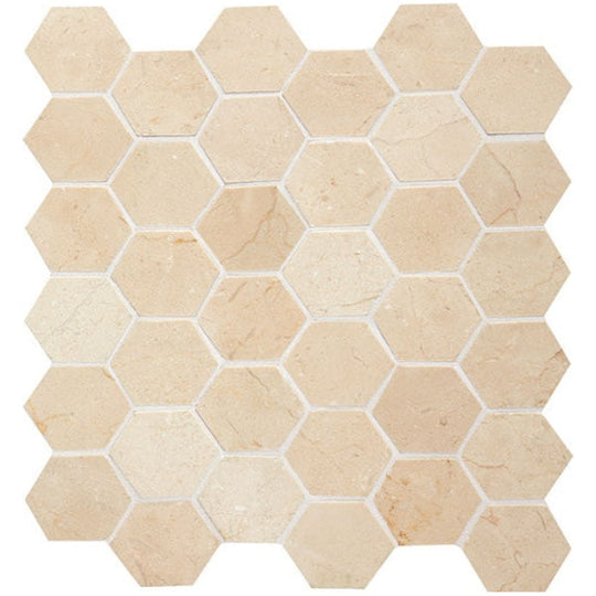 Daltile Marble 12" x 12" Hexagon Honed Mosaic